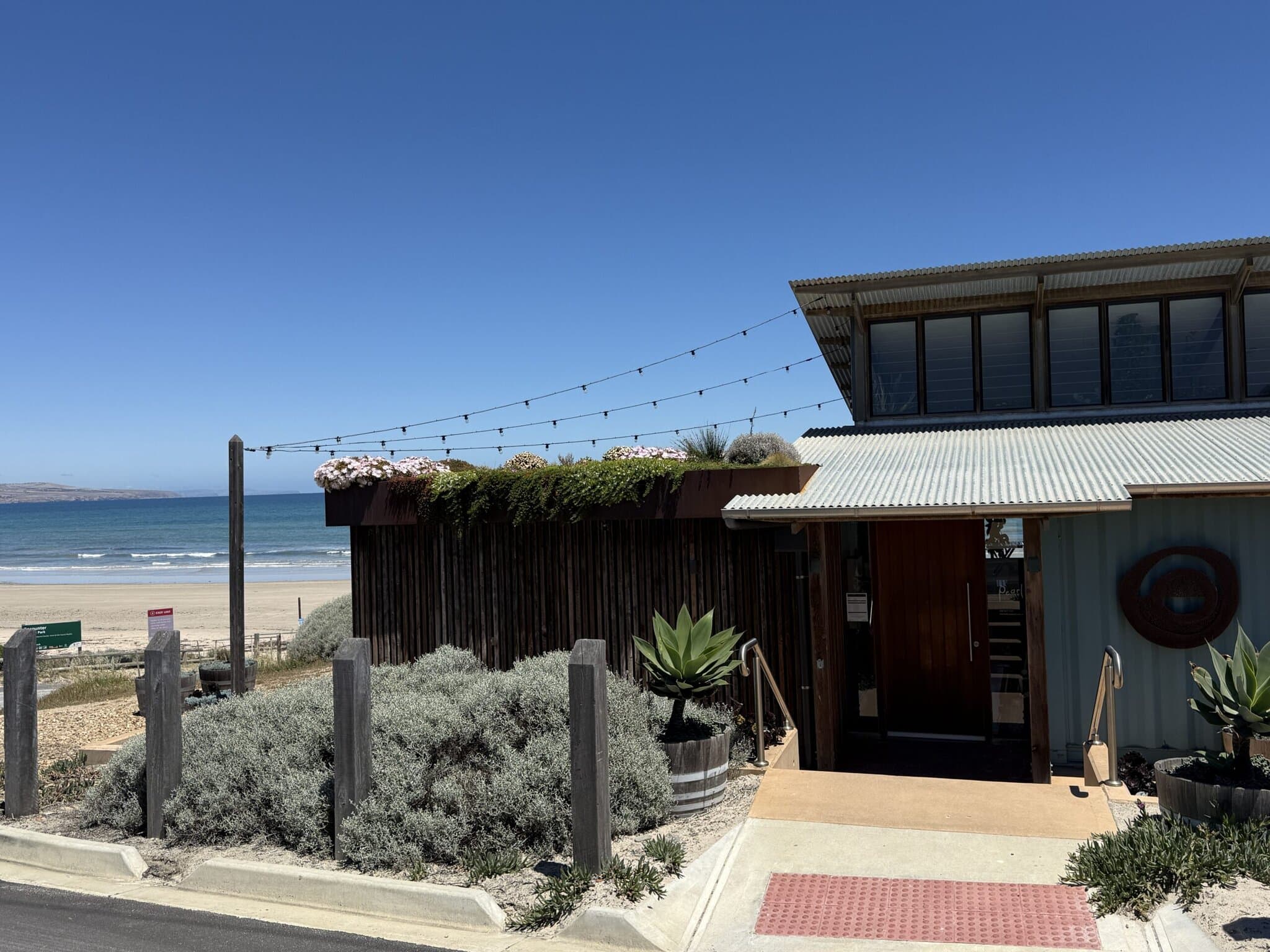 Entrance to Pearl Restaurant at Aldinga Beach